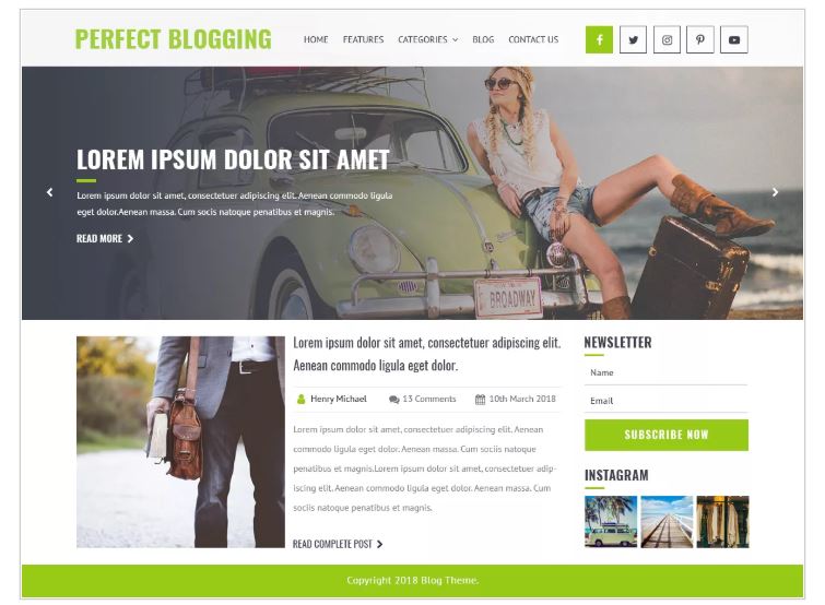 Perfect WordPress blogging theme