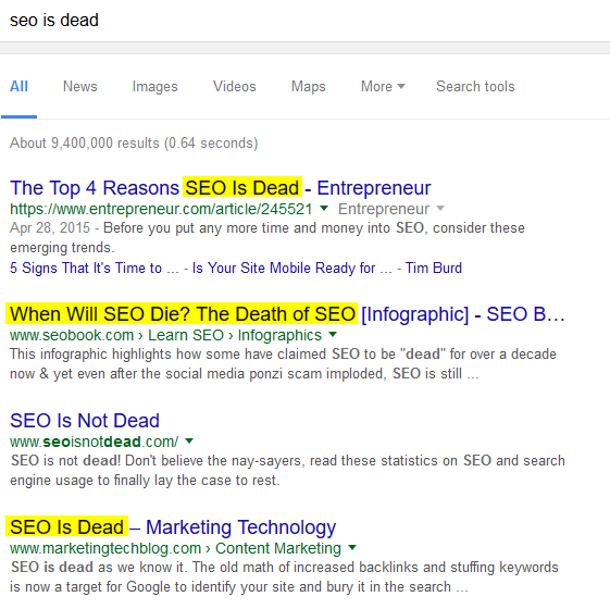 SEO is dead