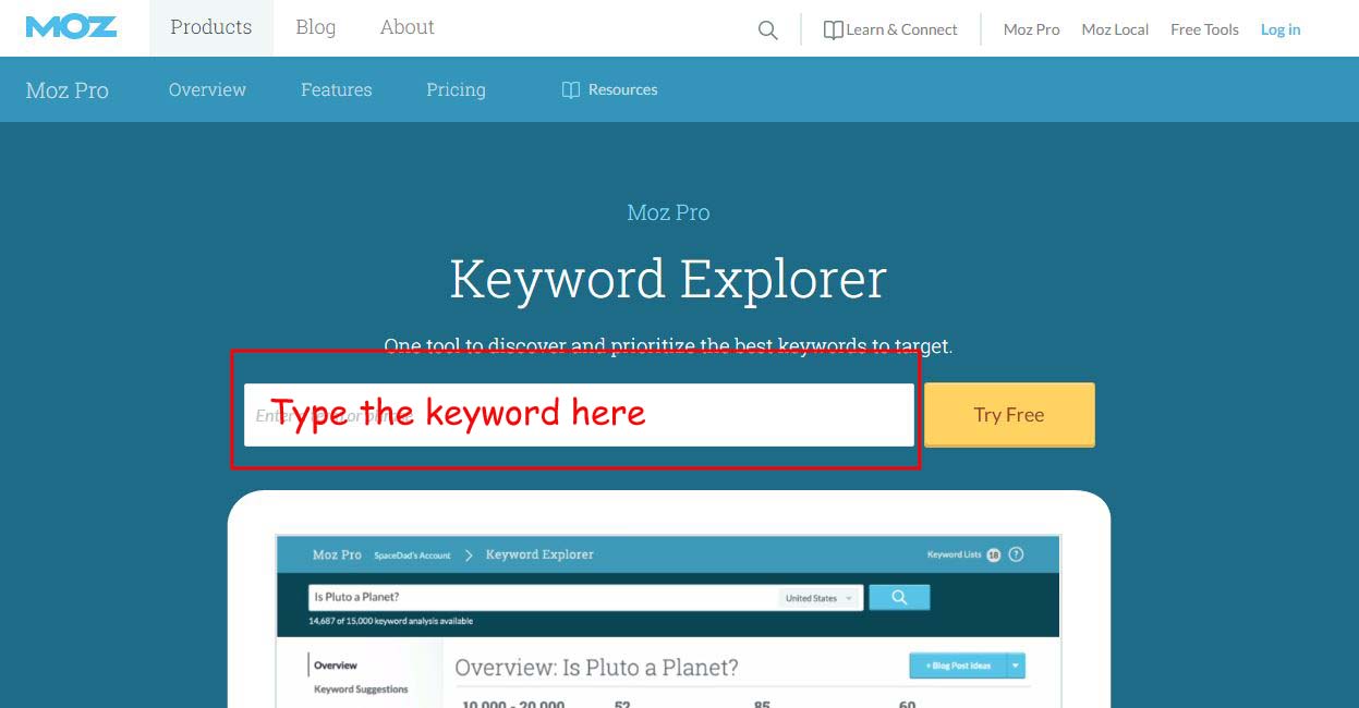 keyword explorer