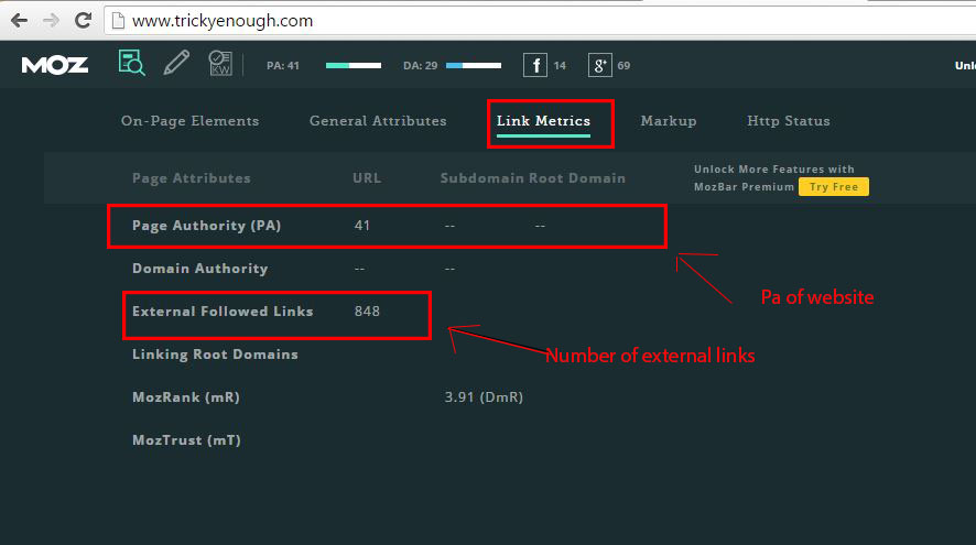 mozbar and moz tools