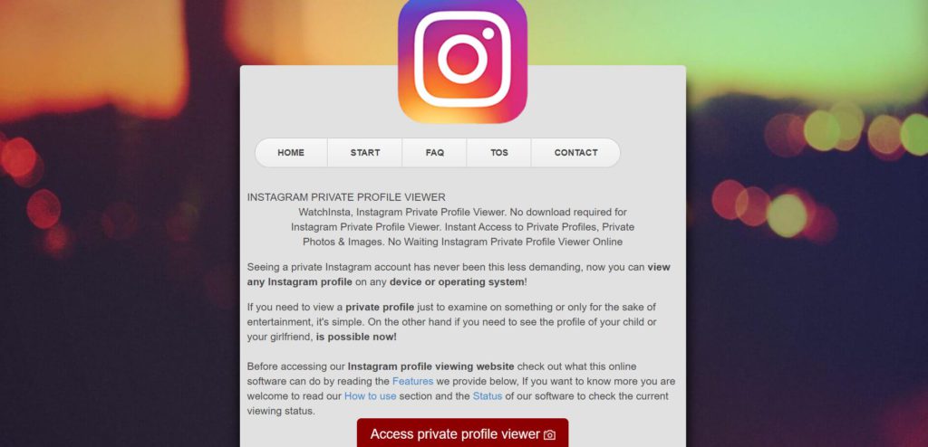 Tools to view private Instagram Profile