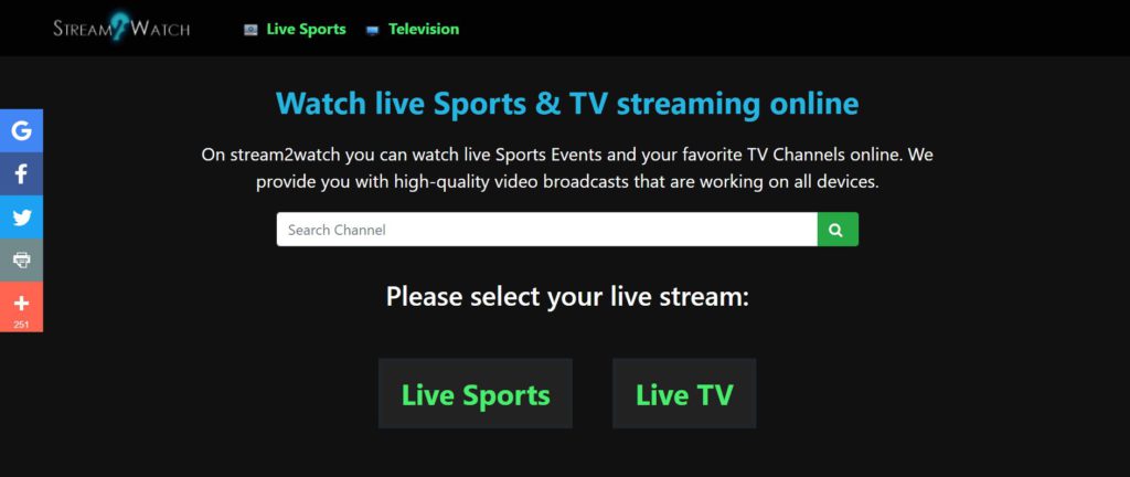 free sports streaming websites