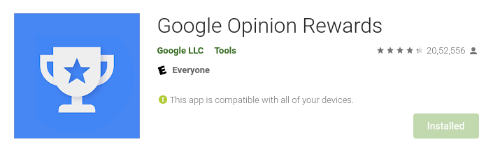 Google opnion rewards