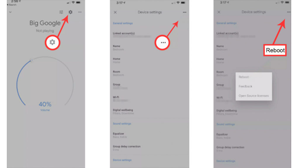 Rebooting Google home