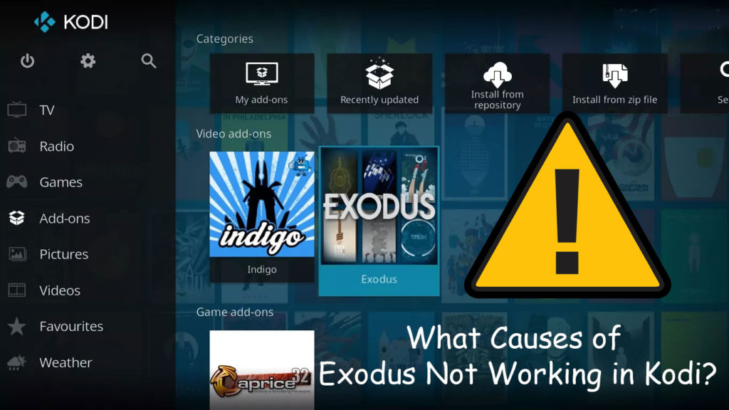 What Causes of Exodus Not Working in Kodi?