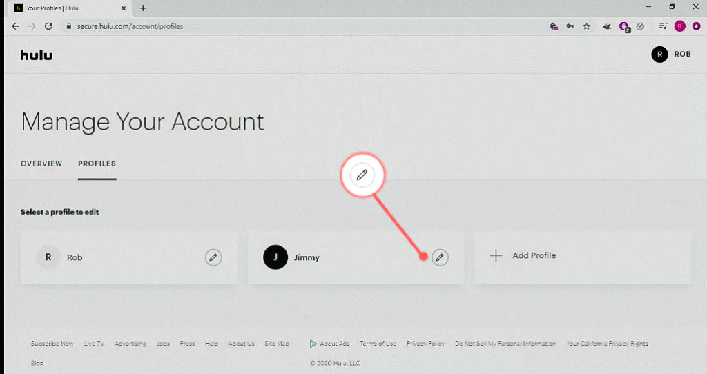 Managing your account on Hulu