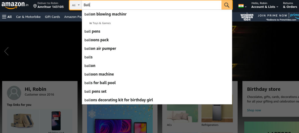 Amazon Search