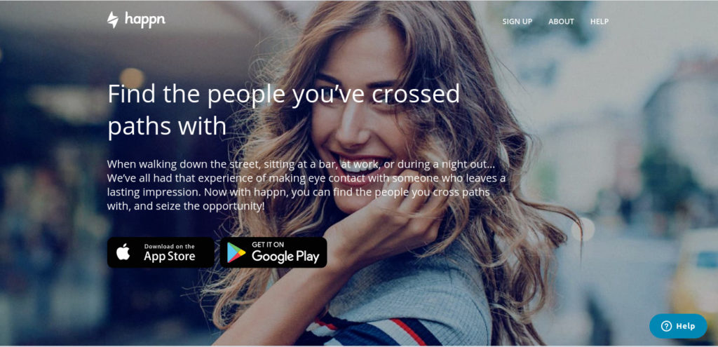 Happn dating app to find people you met before or nearby people.