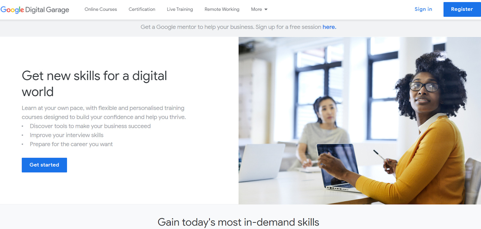Google sales digital learning