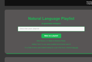 Natural Language Playlist