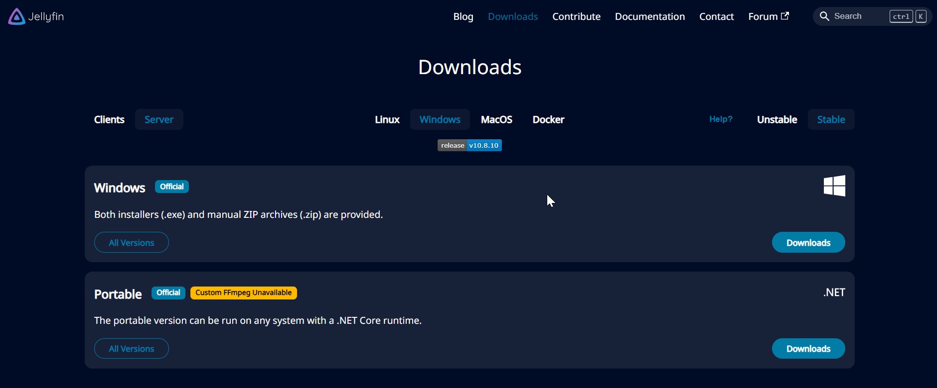 install jellyfin on windows