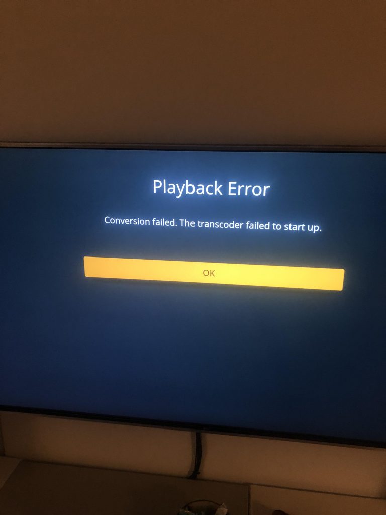 Fix Plex Playback Error