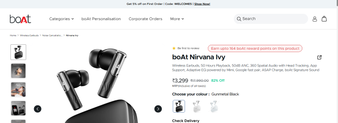boAt Nirvana Ivy With 360 Spatial Audio Has Been Launched