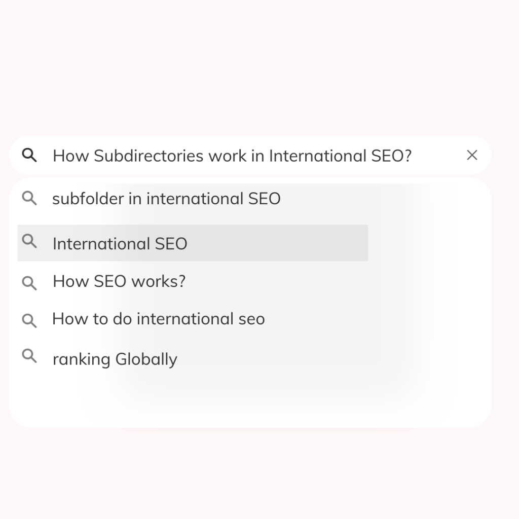 subdirectories in international SEO
