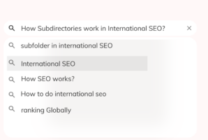 subdirectories in international SEO