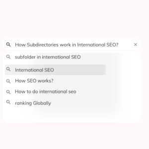 subdirectories in international SEO
